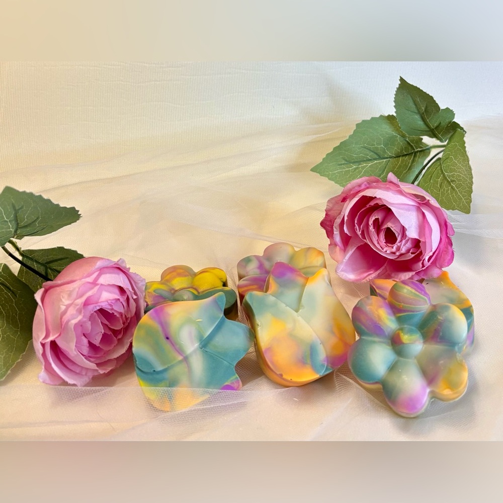 Hand crafted set of two artisan vegan guest-sized soaps.  Choose your designs. - Picture 5 of 5